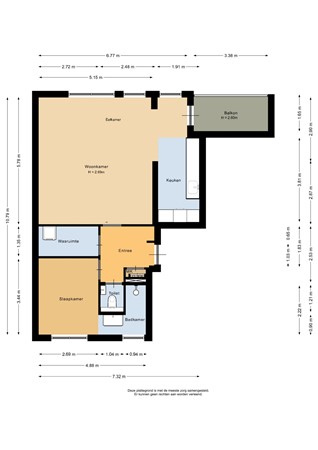 Floorplan - Hudsonstraat 173, 3025 CE Rotterdam